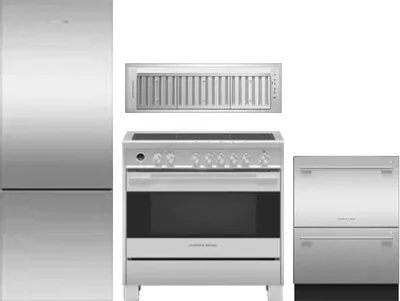 4 Piece Package Includes Refrigerator, Range, Hood And Dishwasher